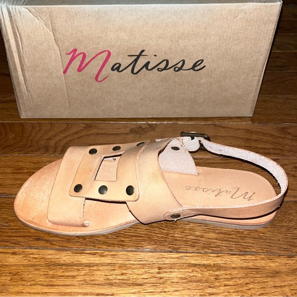 Matisse Star Crossed Flat Sandals Naked Leather Made in Brazil Women’s Size 6 - Picture 6 of 9